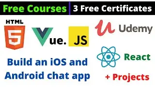 Udemy Free Certificate Courses HTML5 Create iOS & Android App React.js Online Classes 