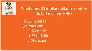 [Solved] What does $$ (dollar dollar or double dollar) mean in PHP?
