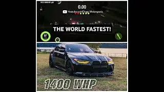 1400 WHP BMW M3C G80 X-Drive Stage X from 100-200 Km/h in 2.78 Seconds! #bmw #m3 #g80 #worldrecord