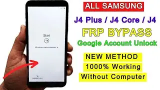 All Samsung J4 Core / J4 Plus / J4 FRP Bypass Without PC 2023 | Google Account Unlock New Method