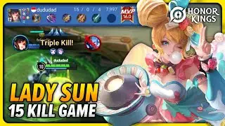 【Honor of Kings Indonesia】LADY SUN | EPIC SKIN GAMEPLAY RANKED❗15 KILLS❗