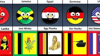 Some Country Flags In Sri lanka Flag Style