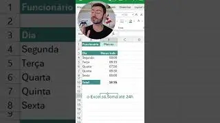 Como somar mais de 24h no Excel #excel #relatório