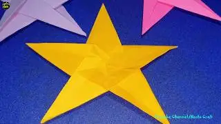 How To Make a 3D Star -  Idea Keratif Dari Sedotan  - Origami Stars