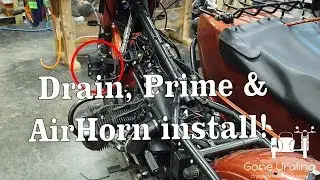 Fuel system service, drain, prime, Denali SoundBomb Air Horn installed on 2017 Ural cT