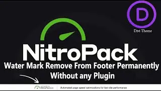 How to Remove NitroPack Plugin Water Mark From Footer without any Plugin Permanently in Divi Theme