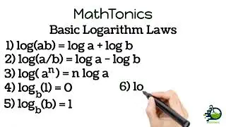 Basic Logarithmic & Exponential Laws | Logarithms & Exponents | MathTonics