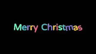 Animated Neon merry Christmas sign green screen