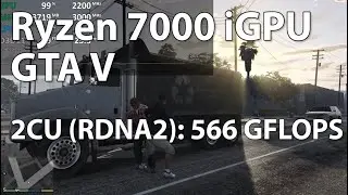 Ryzen 7000 iGPU Gaming GTA V (2CU RDNA 2)
