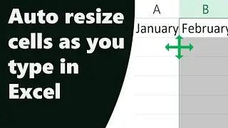 How to automatically resize cells as you type in Excel