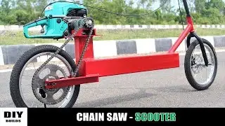 Homemade Motorized Scooter Using 2 Stroke Engine | DIY Scooter