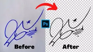 Transparent Signature in Photoshop | Photoshop Tutorial | Signature background remover | Aazz Ahmad