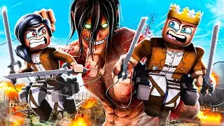 Fighting ATTACK On TITAN BOSS In Roblox