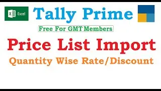 Price List Import in Tally Prime | Tally Prime Price Level Import From Excel | Price List in Tally