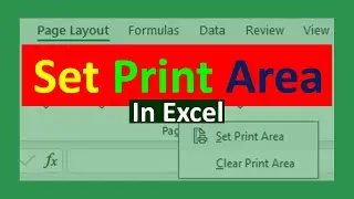 How to Set Print Area in Excel
