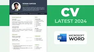 How to Create a Resume on Word | Latest CV Format 2024