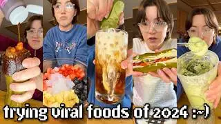 📱Trying the most VIRAL food trends of 2024❗️📈 VEGAN🌱 (Part 1)