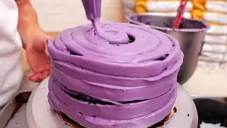 American Food - The BEST PURPLE YAM LAYER CAKE in New York City! Posh Pop Bakeshop NYC
