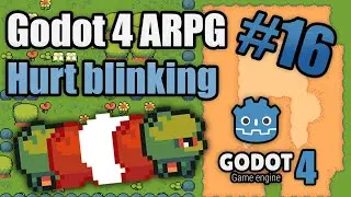 How to make an ARPG in Godot 4 #16: Making the player sprite blink when hurt | tutorial | zeldalike