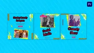 Standup Comedy Funky Paper Instagram Post Premier Pro Template