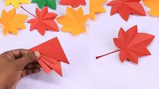 Amazing Trick To Make Paper Leaf | How to make beautiful leaf with paper | Easy paper craft