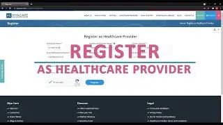 Register as Healthcare Provider on Mya Care