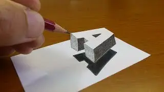 Very Easy!! How To Drawing 3D Floating Letter 