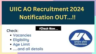 UIIC AO Recruitment 2024