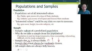 Probability and Descriptive Statistics - 5 - Populations And Samples (Part 2/2)