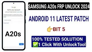 Samsung A20s Frp Unlock Android 11  2024 || A20s Frp Bypass code not working || A20s Frp Unlocktool