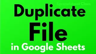 How to make a copy of a file in Google Sheets