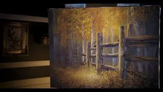 Autumn Fence Oil Painting Landscape - Paint with Kevin