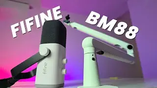 FIFINE BM88 White ft. AM8 Review in Hindi | Best Low Profile Boom Arm