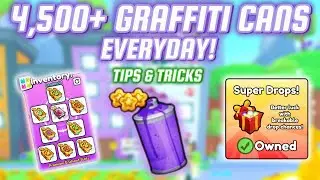 *PET SIM 99* 4,500+ GRAFFITI CANS PER DAY! TIPS & TRICKS! (3 HUGE PET GIVEAWAY!)