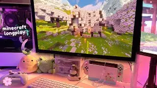 🌸 minecraft relaxing longplay | playing minecraft on my aesthetic pc setup | no talking, 1.20