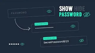 Show Hide Password with Floating Input Placeholder Text Animation | Html CSS & Javascript