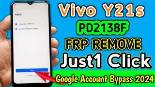 Vivo Y21s PD2138F FRP REMOVE (Just1 Click) Vivo Y21s Google Account Bypass 2024