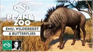 ▶ Screenshot Reveals: Emu, Wildebeest & Butterflies in Planet Zoo Grasslands Animal Pack