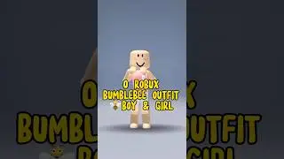 0 Robux Bee/Bumblebee Theme Outfit for Boy & Girl #roblox