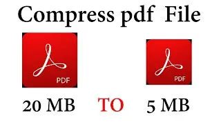 How To Compress pdf File  || Convert Large pdf To Small pdf