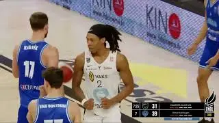 Kahliel Spear with a big double double in an ENBL OT victory