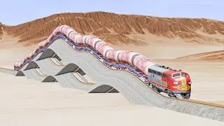 Impossible Rail Track vs Trains - Beamng Drive