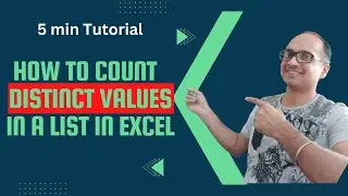 How to count Distinct Values in a list in Excel