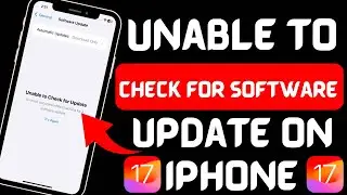 Fixed ✅ An Error Occur While Checking For Software Update 2024 |Software Not Updating On iPhone 2024