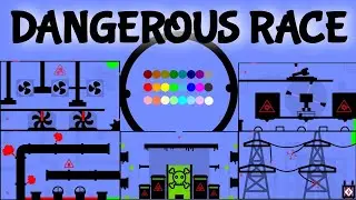 24 Marble Race EP. 49: Dangerous Race (by Algodoo)
