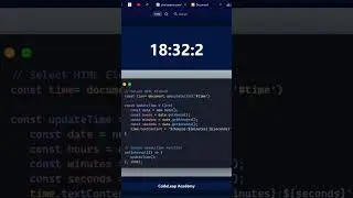 Cool 🔥🔥 JavaScript Clock Program #shorts