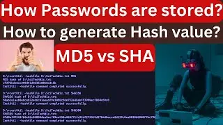 How your Passwords are stored in Database? How to generate Hash value in Command prompt windows 11