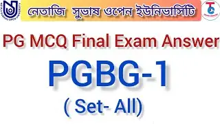 pgbg 1 final exam online solve question answer 2021 | nsou pgbg 1