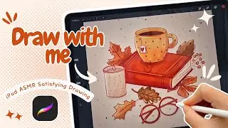 Draw With Me: Autumn Cozy Vibes ✨🍁|| Satisfying iPad Drawing: No Talking ASMR ✨