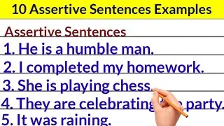 Assertive sentence | assertive sentence 10 examples | assertive sentence example | Negative Sentence